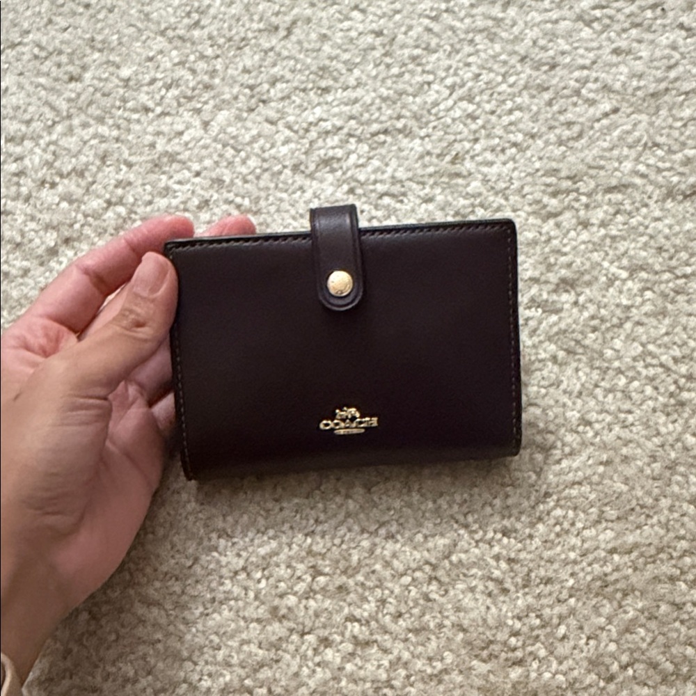 Coach Dark Brown Leather Wallet